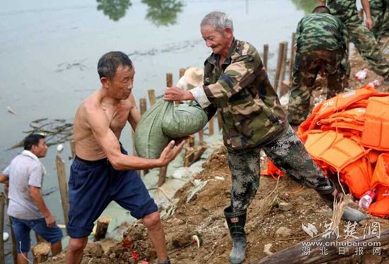 軍民協(xié)防，保衛(wèi)家園。20160713省武警部隊(duì)馳援高橋河河頭村截流港潰口。_副本.jpg